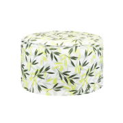 Green/Grey Leaf Print Inflatable Ottoman