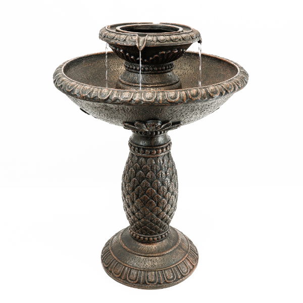 Solar Imperial Bird Bath Fountain w/ Battery Back-Up (Box Qty: 1)