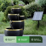 Solar Cascading Black & Gold Water Feature (Outer Carton: 1)