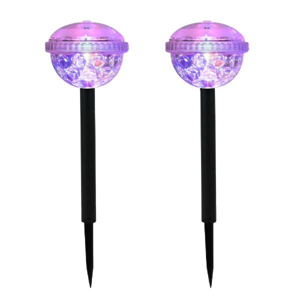 Pair of Solar Disco Stake LED Lights (Outer Ctn Qty: 24)