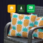 Outdoor Pair Of Scatter Cushions - Pineapple (Outer Ctn Qty: 18)