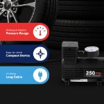 250PSI 12V Compact Analogue Air Compressor (Outer Ctn Qty: 10)