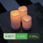 Solar LED Candle Set (3 Piece Set) (Outer Ctn Qty: 12)