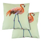 Outdoor Pair Of Scatter Cushions - Solo Flamingo (Outer Ctn Qty: 18)