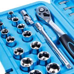 36-piece Chrome Vanadium 3/8” Socket Set (Box Qty: 10)