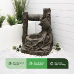 Solar Powered Water Feature - Rustic Brick Well (Outer Carton Quantity: 1)