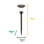 Solar Metal Pathway Stake Lights (Pack of 4)