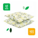 Green/Grey Leaf Print Scatter Cushion Pair