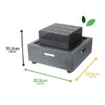 MGO Square Firepit/BBQ 
