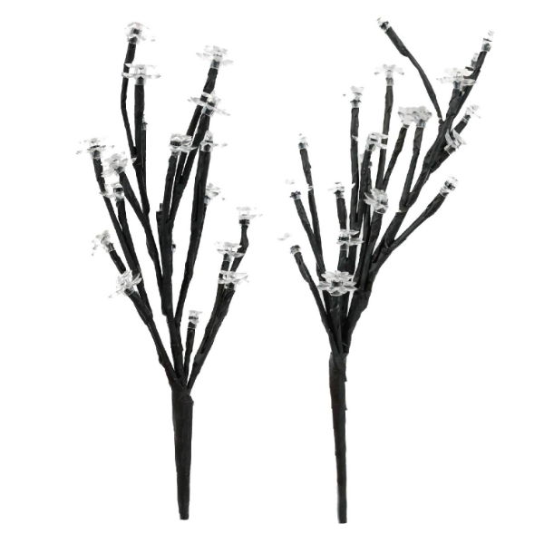 Set of 2 Solar Flower Tree Stake Lights (Outer Ctn Qty:24)