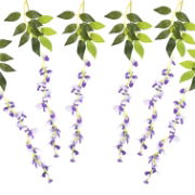 Solar Decorative Wisteria Flower Lights (6 Piece w/ 60 LED) (Outer Ctn Qty: 24)