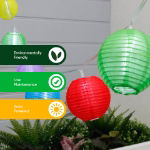 2m Solar Lantern LED String Lights (10 Piece) (Outer Ctn Qty: 24)