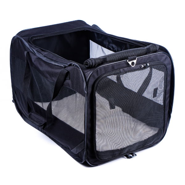 Deluxe Foldable Fabric Pet Car Kennel - Black (Outer Ctn Qty: 8)