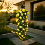 Solar Hanging Primrose Flower Lights - Yellow (30 LED) (Outer Ctn Qty: 12)