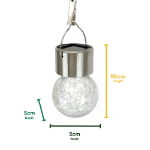 Pack of 4 Solar Hanging Crackle Balls (Outer Ctn Qty: 12)