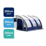 Ontario Porch Awning 390 Blue (Box Qty: 1)