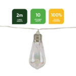 2m Solar Tubular LED Bulb String Lights (10 Piece) (Outer Ctn Qty: 12)