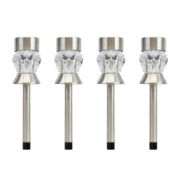 Pack of 4 Solar Round Crystal Stake Lights (Outer Ctn Qty: 12)