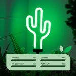 Solar Neon-Effect Cactus Stake Light (Outer Ctn Qty: 12)