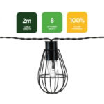 8 Led Metal Bulb Solar Lights (Outer Ctn Qty: 8)