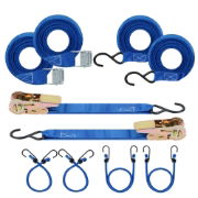 8 piece Tie Down Kit with Bungee Cords (Luggage Elastics) (Box Qty: 10)