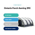 Ontario Porch Awning 390 Charcoal (Box Qty: 1)